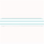 Horizontal Stripes - White and Light Cyan Small Bar Mat