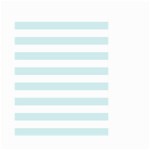 Horizontal Stripes - White and Light Cyan Small Garden Flag (Two Sides)