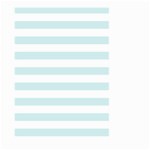 Horizontal Stripes - White and Light Cyan Large Garden Flag (Two Sides)
