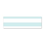 Horizontal Stripes - White and Light Cyan Sticker Bumper (10 pack)