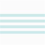 Horizontal Stripes - White and Light Cyan 4  x 8  Photo Cards