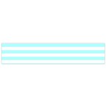 Horizontal Stripes - White and Celeste Cyan Flano Scarf (Small)
