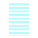 Horizontal Stripes - White and Celeste Cyan Memory Card Reader (Rectangular)