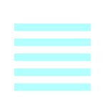 Horizontal Stripes - White and Celeste Cyan Greeting Card 5  x 7 
