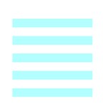 Horizontal Stripes - White and Celeste Cyan Greeting Card 4.5  x 6 