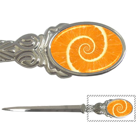 Spiral Citrus Orange Droste Letter Opener from ArtsNow.com Front