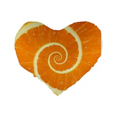 Spiral Citrus Orange Droste Standard 16  Premium Heart Shape Cushion  from ArtsNow.com Back
