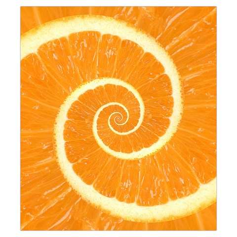 Spiral Citrus Orange Droste Drawstring Pouch (Small) from ArtsNow.com Front
