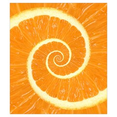 Spiral Citrus Orange Droste Drawstring Pouch (Small) from ArtsNow.com Back