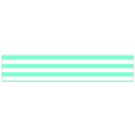 Horizontal Stripes - White and Aquamarine Flano Scarf (Small)