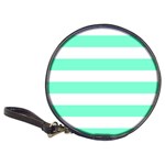 Horizontal Stripes - White and Aquamarine Classic 20-CD Wallet