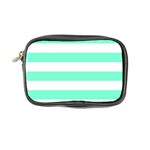 Horizontal Stripes - White and Aquamarine Coin Purse
