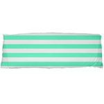 Horizontal Stripes - White and Aquamarine Body Pillow Case (Dakimakura) (One Side)