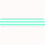 Horizontal Stripes - White and Aquamarine Small Bar Mat
