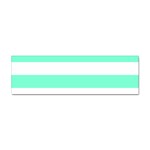 Horizontal Stripes - White and Aquamarine Sticker (Bumper)