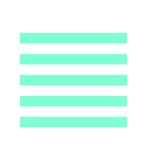 Horizontal Stripes - White and Aquamarine Greeting Card 5  x 7 
