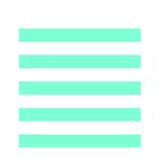Horizontal Stripes - White and Aquamarine Greeting Card 4.5  x 6 