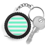 Horizontal Stripes - White and Aquamarine Measuring Tape