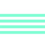 Horizontal Stripes - White and Aquamarine YOU ARE INVITED 3D Greeting Card (8x4)