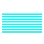 Horizontal Stripes - White and Aqua Cyan Satin Shawl