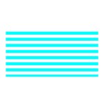 Horizontal Stripes - White and Aqua Cyan Satin Wrap