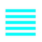Horizontal Stripes - White and Aqua Cyan Greeting Card 5  x 7 