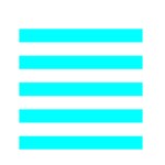 Horizontal Stripes - White and Aqua Cyan Greeting Card 4.5  x 6 