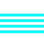 Horizontal Stripes - White and Aqua Cyan YOU ARE INVITED 3D Greeting Card (8x4)