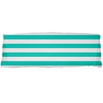 Horizontal Stripes - White and Turquoise Body Pillow Case Dakimakura (Two Sides)