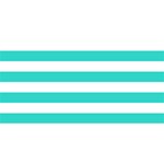 Horizontal Stripes - White and Turquoise YOU ARE INVITED 3D Greeting Card (8x4)
