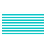 Horizontal Stripes - White and Cyan Satin Shawl