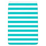 Horizontal Stripes - White and Cyan Removable Flap Cover (L)