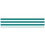 Horizontal Stripes - White and Teal Flano Scarf (Small)