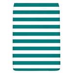 Horizontal Stripes - White and Teal Removable Flap Cover (S)