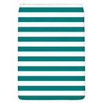 Horizontal Stripes - White and Teal Removable Flap Cover (L)