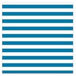 Horizontal Stripes - White and Cerulean Large Satin Scarf (Square)