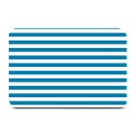 Horizontal Stripes - White and Cerulean Plate Mat