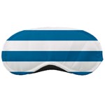 Horizontal Stripes - White and Cerulean Sleeping Mask