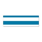 Horizontal Stripes - White and Cerulean Sticker Bumper (10 pack)