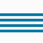 Horizontal Stripes - White and Cerulean 4  x 8  Photo Cards