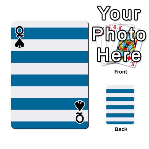 Queen Horizontal Stripes Front - SpadeQ