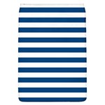 Horizontal Stripes - White and Dark Cerulean Removable Flap Cover (L)