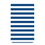 Horizontal Stripes - White and Dark Cerulean Memory Card Reader (Rectangular)