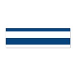 Horizontal Stripes - White and Dark Cerulean Sticker Bumper (100 pack)