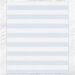 Horizontal Stripes - White and Pastel Blue Canvas 8  x 10 