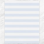 Horizontal Stripes - White and Pastel Blue Canvas 11  x 14 