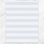 Horizontal Stripes - White and Pastel Blue Canvas 18  x 24 