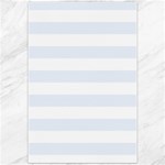 Horizontal Stripes - White and Pastel Blue Canvas 20  x 30 