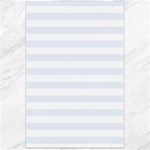 Horizontal Stripes - White and Pastel Blue Canvas 24  x 36 