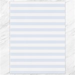 Horizontal Stripes - White and Pastel Blue Canvas 36  x 48 